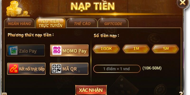 Nạp tiền Luckywin qua tài khoản ví điện tử tiện lợi