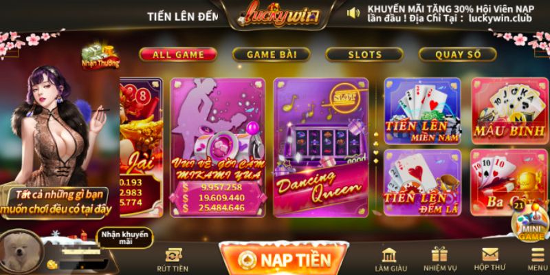 Nhận ưu đãi thêm khi rút tiền tại Luckywin